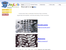 Tablet Screenshot of joglab.com